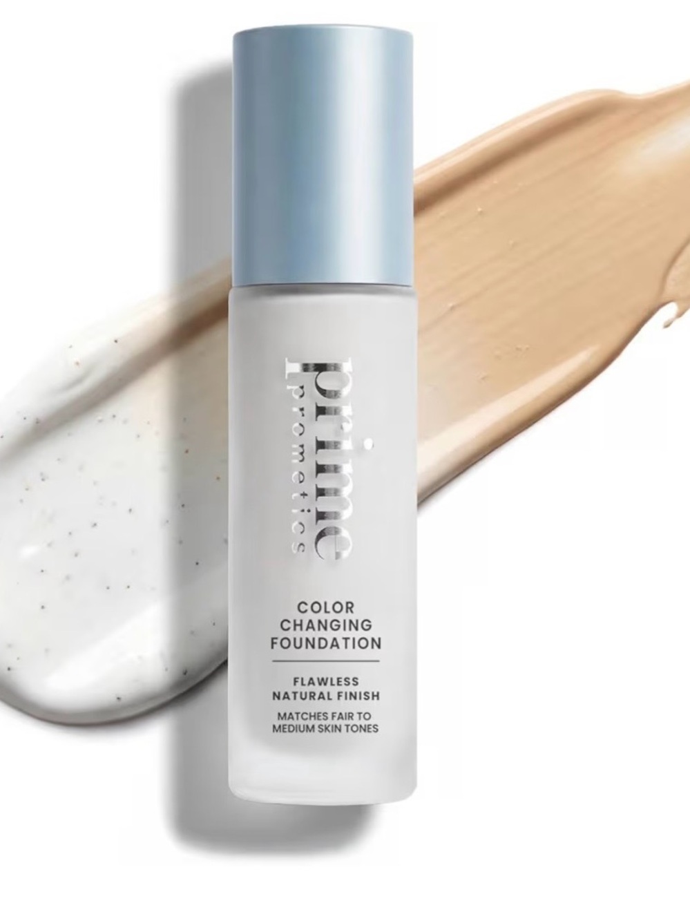 Prime Prometics Color Changing Foundation & Brush - Light - Med Coverage 1 fl oz